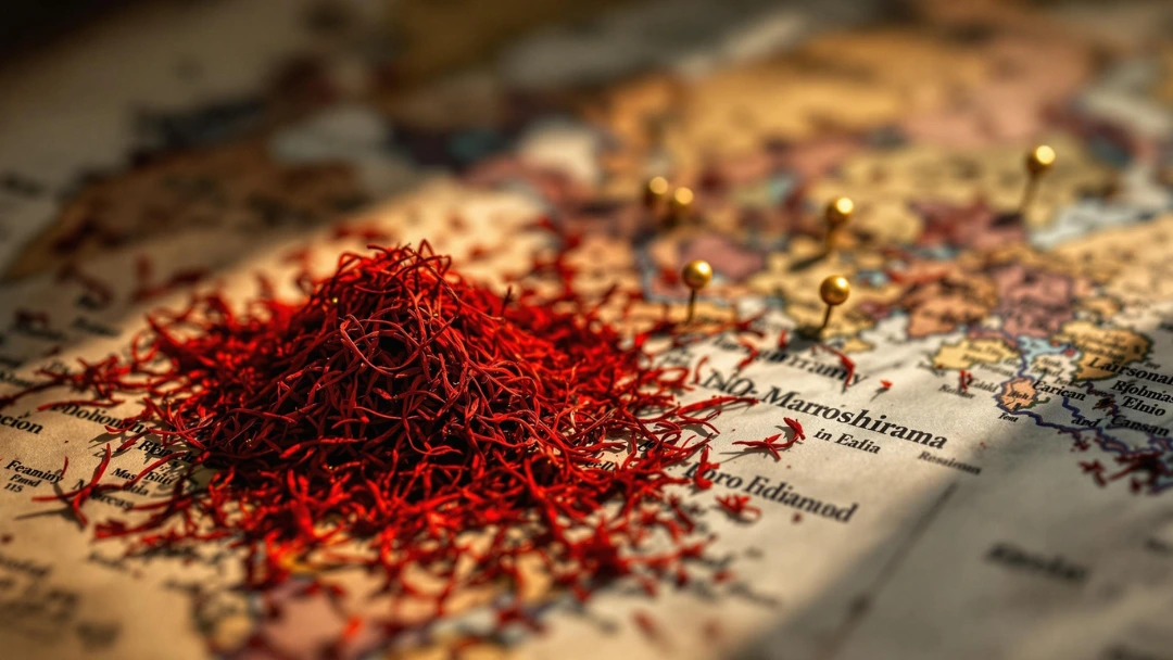 Carte des origines et pays producteurs de safran