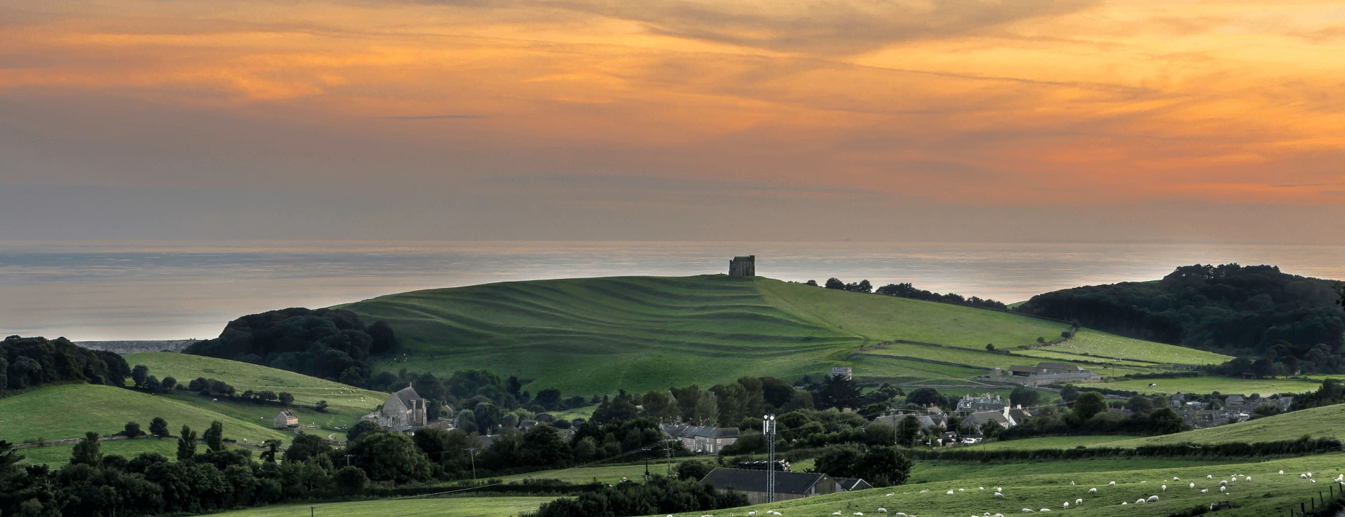 Paysage de Normandie avec terroir et campagne